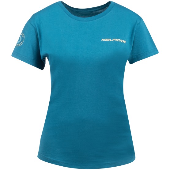 Womens T-Shirt NeilPryde Backprint Peacock Blue