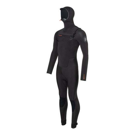 Mens wetsuit NeilPryde Rise 5/4 Hooded GBS FZ black