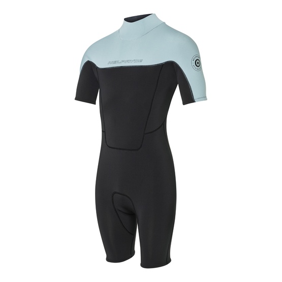 Mens wetsuit NeilPryde Rise 2/2 Shorty S/S FL BZ black/light grey-blue