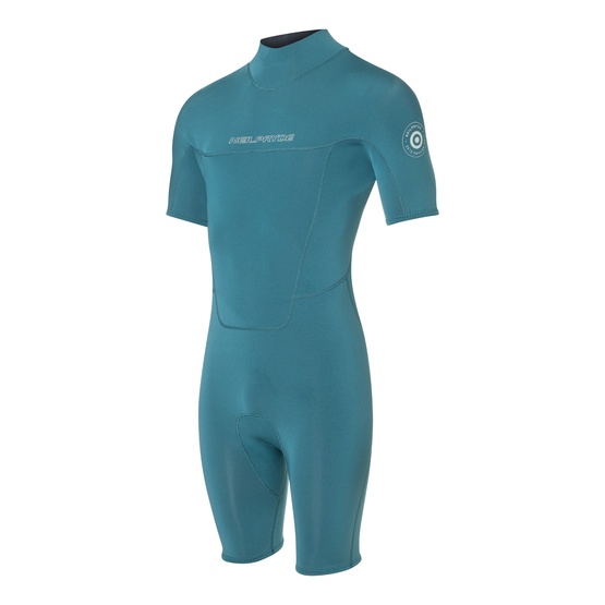 Mens wetsuit NeilPryde Rise 2/2 Shorty S/S FL BZ petrol/blue