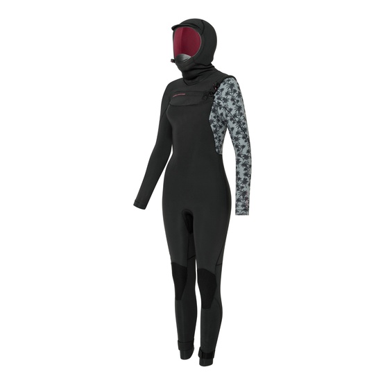 Pianka damska NeilPryde Vamp 5/4 Hooded GBS FZ charcoal/palm