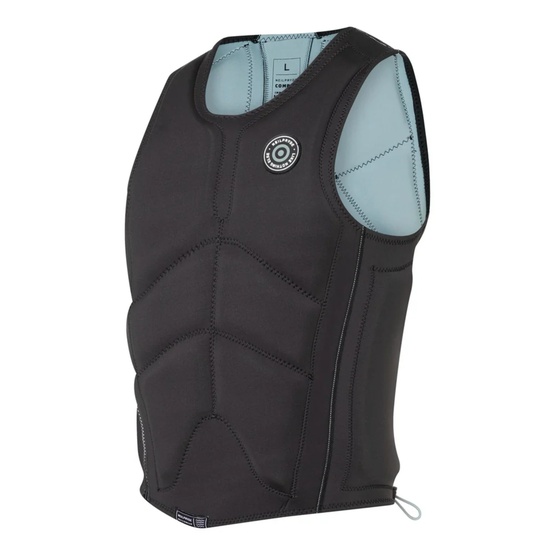 Mens impact vest NeilPryde Combat Side Zip Black/Light Grey-Blue
