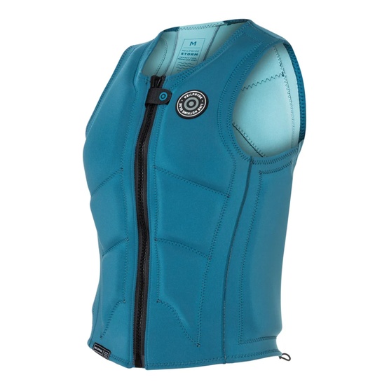 Womens impact vest NeilPryde Storm Front Zip Petrol-Blue