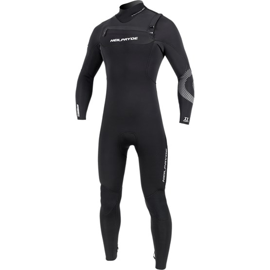 NEILPRYDE Mens wetsuit Cortex Fullsuit 5/4/3 FZ Black