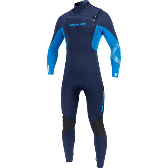 NEILPRYDE Mens wetsuit Cortex Fullsuit 5/4/3 FZ navy/blue