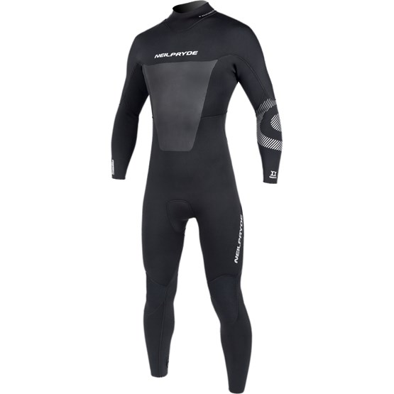 NEILPRYDE Mens wetsuit Rise Fullsuit 5/4/3 BZ Black