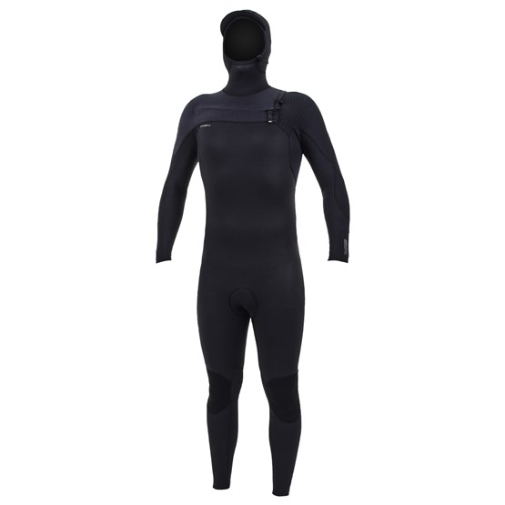 O'NEILL Mens wetsuit Hyperfreak 4/3+ Chest Zip Full with hood BLACK