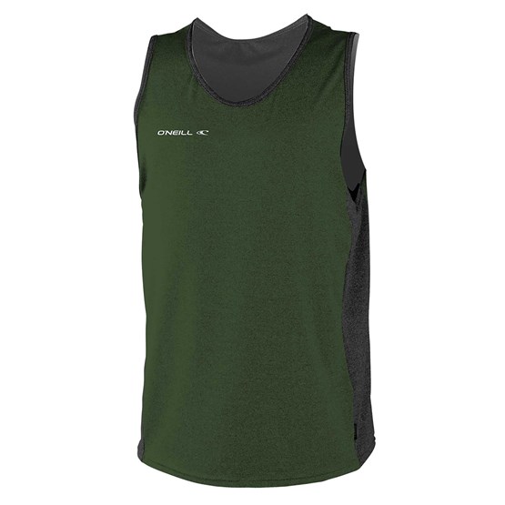 O'NEILL Mens rashguard Hybrid Sun Tank DARKOLIVE/BLACK