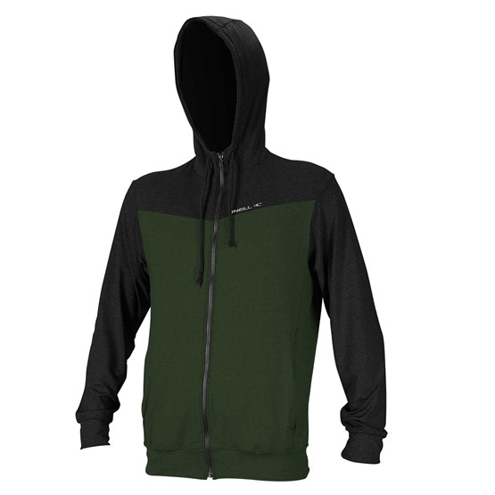 O'NEILL Mens hoodie Hybrid Zip Sun Hoodie DARKOLIVE/BLACK