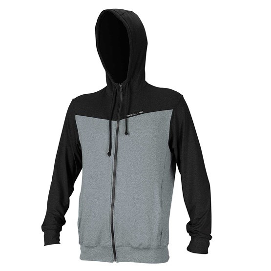 O'NEILL Mens hoodie Hybrid Zip Sun Hoodie COOLGREY/BLACK