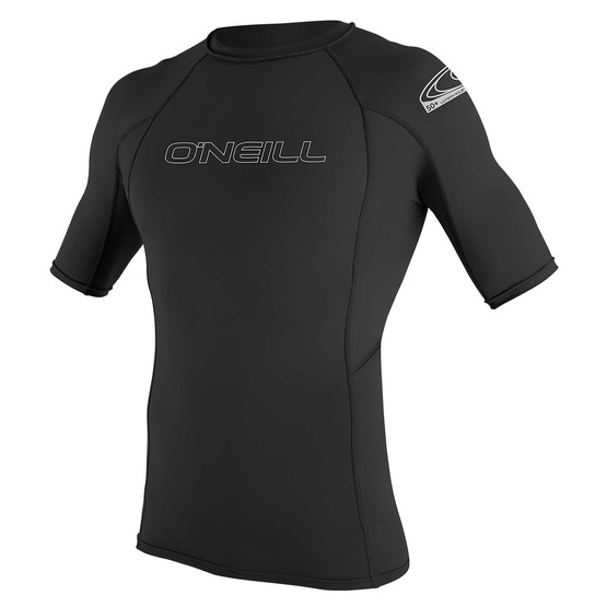 Mens rashguard O'Neill Basic Skins S/S Rash Guard Black