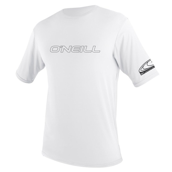 Youth rashguard O'Neill Youth Basic Skins S/S Sun Shirt White