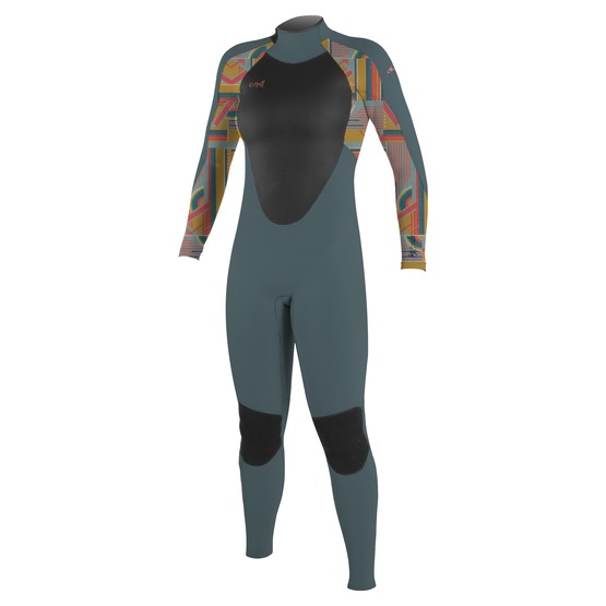 Womens wetsuit O'Neill Epic 3/2 Back Zip Full Shade/Arta geo