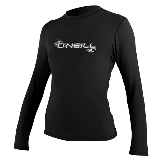 Womens rashguard O'Neill Basic Skins L/S Sun Shirt Black