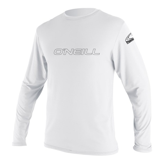 Youth rashguard O'Neill Youth Basic Skins L/S Sun Shirt White