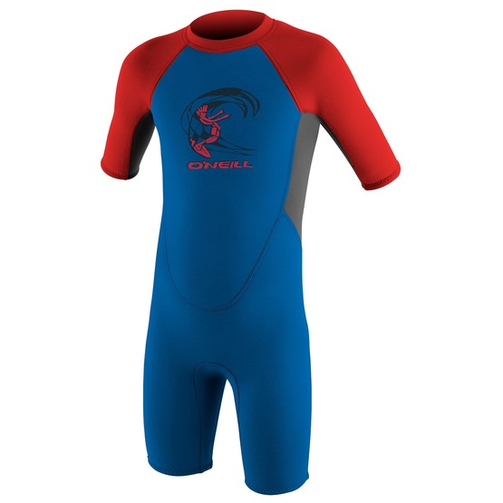 Pianka chłopięca Toddler Reactor-2 2mm Back Zip S/S Spring O'Neill Ocean/Graphite/Red