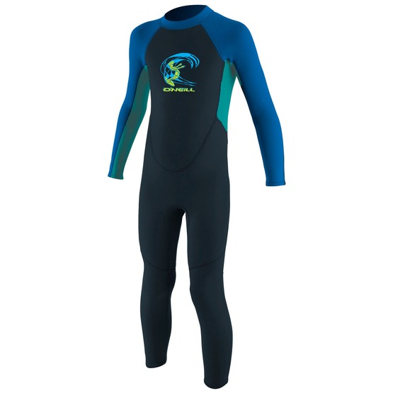 Boys wetsuit O'Neill Toddler Reactor-2 2 mm Back Zip Full - Boys Slate/Lightaqua/Ocean