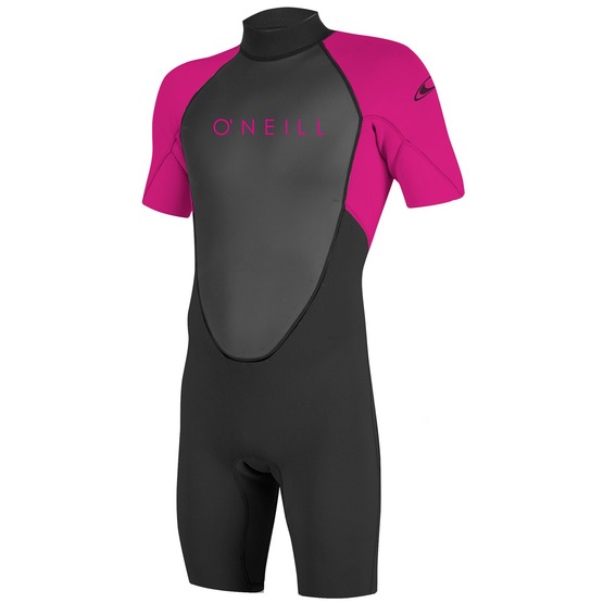 Youth wetsuit O'Neill Youth Reactor-2 Spring 2 mm Back Zip S/S Black/Berry