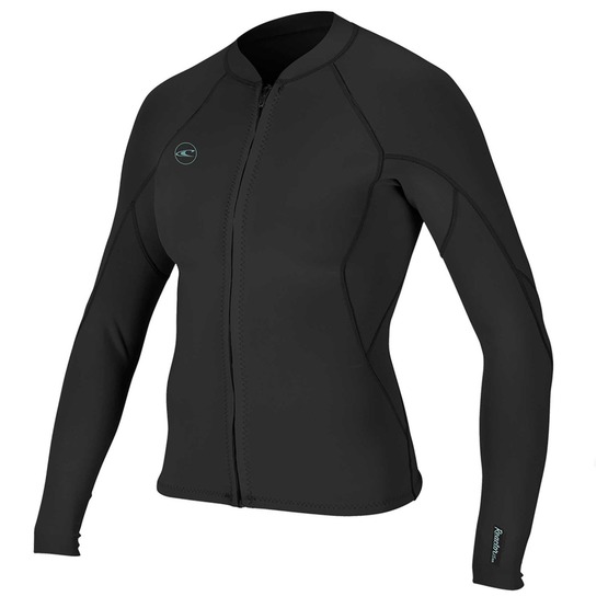 Womens top O'Neill Reactor-2 1.5mm Front Zip Jacket Black