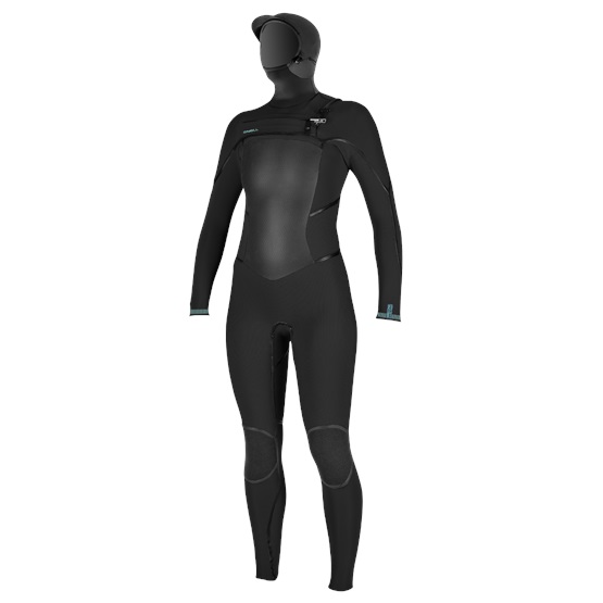 O'NEILL 2022 Women Wetsuit Psycho Tech 6/4+ Chest Zip w/Hood BLACK/BLACK