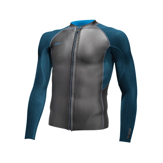 O'NEILL 2022 Neoprene Jacket Blueprint 2mm Front Zip BLACK/BLUEHAZE