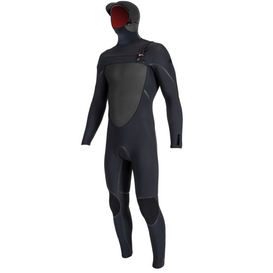 O'NEILL Mens wetsuit Psycho Tech 6/4 Chest Zip with hood BLACK