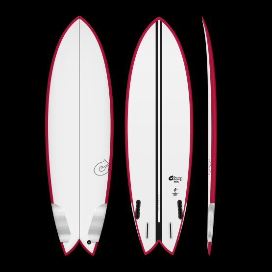 TORQ Surfboard TEC BigBoy Fish Rail Red