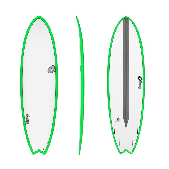 TORQ Surfboard Epoxy TET CS Fish Carbon Green