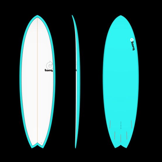 TORQ Surfboard Epoxy TET MOD Fish Blue Pinlines