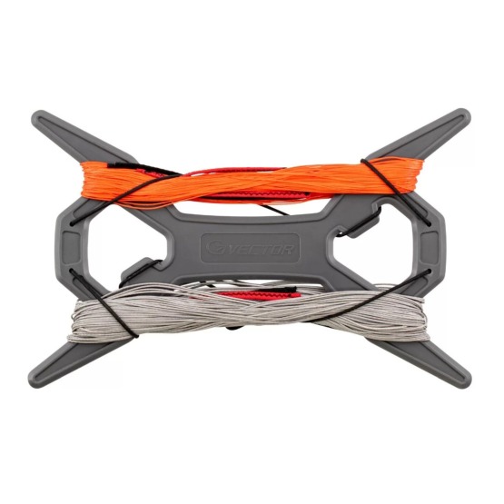 Kiteline Vector Quad Pro Pre-stretched Grey/Red 170/75kg (4 lines)