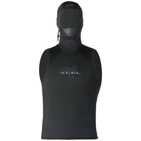 XCEL Polypro: Under-Wetsuit Vest with 2mm Hood (Bamboo)