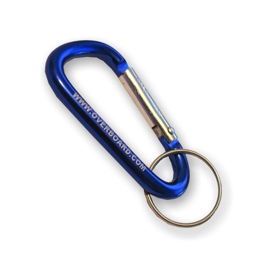 OVERBOARD Carabiner keychain alu blue