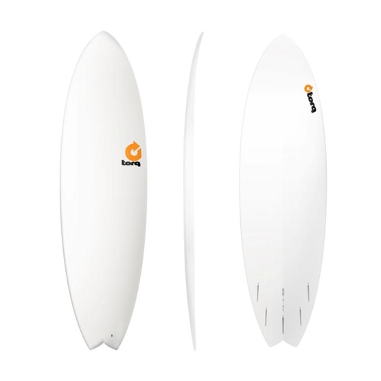 TORQ Surfboard Epoxy 6.6 Fish White