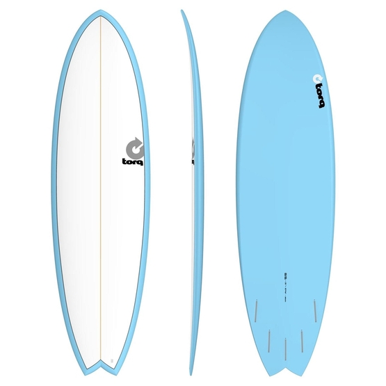 TORQ Surfboard Epoxy 6.6 Fish white blue