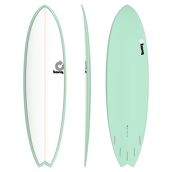 TORQ Surfboard Epoxy 7.2 Fish White Seagreen