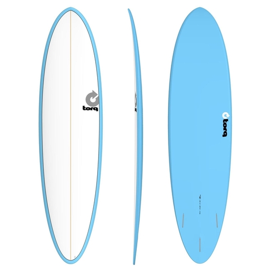 TORQ Surfboard Epoxy 7.2 Funboard White Blue
