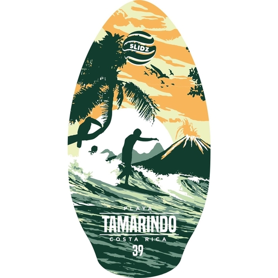SLIDZ Skimboard 39 100cm Tamarindo Green Orange