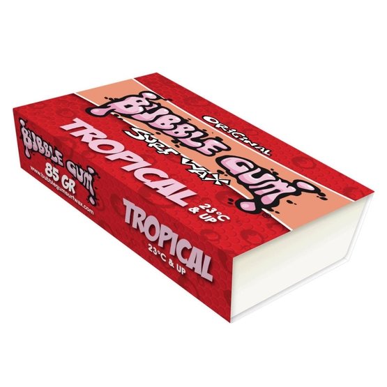 BUBBLE GUM Surf wax Red Tropic - over 23°C