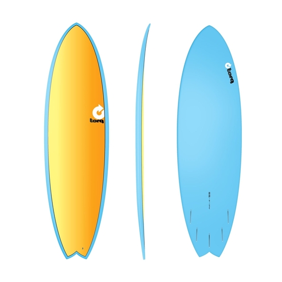 TORQ Surfboard Epoxy 6.6 Fish Full Fade