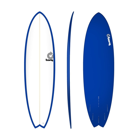 TORQ Surfboard Epoxy 6.10 Fish white blue