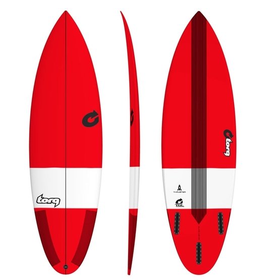 TORQ Surfboard TEC Thruster 5.10 Red
