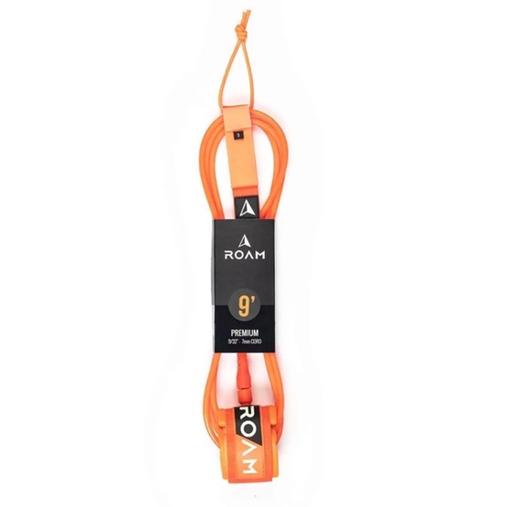 Board leash Roam Premium - Calf 7mm Orange 9.0