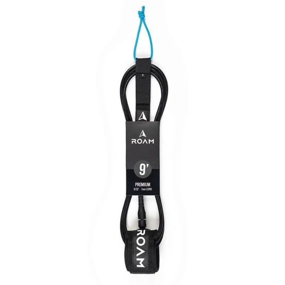 Board leash Roam Premium - Calf 7mm Black 9.0