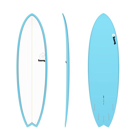 TORQ Surfboard Epoxy TET 6.6 MOD Fish Blue Pinlines
