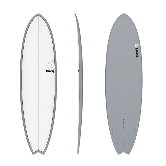 TORQ Surfboard Epoxy TET 7.2 MOD Fish Grey Pinlines
