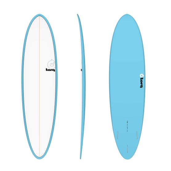 TORQ Surfboard Epoxy TET 7.2 Funboard Blue Pinlines