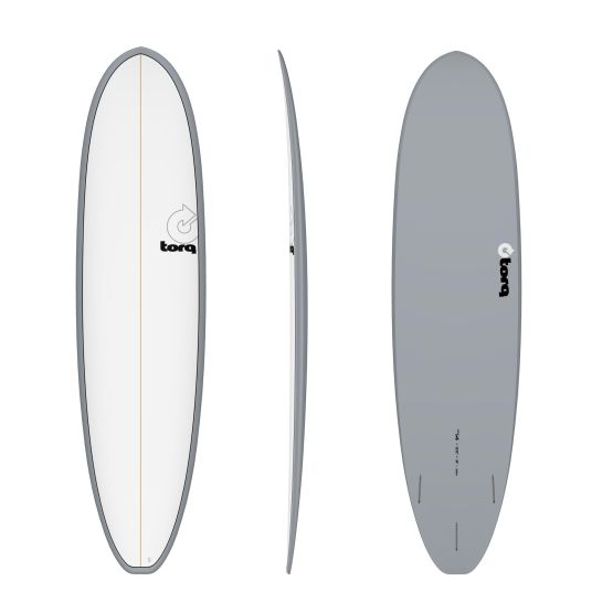 TORQ Surfboard Epoxy TET 7.4 V+ Funboard Gray Pinlines