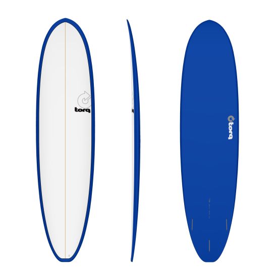 TORQ Surfboard Epoxy TET 7.8 V+ Funboard Navy Pinlines