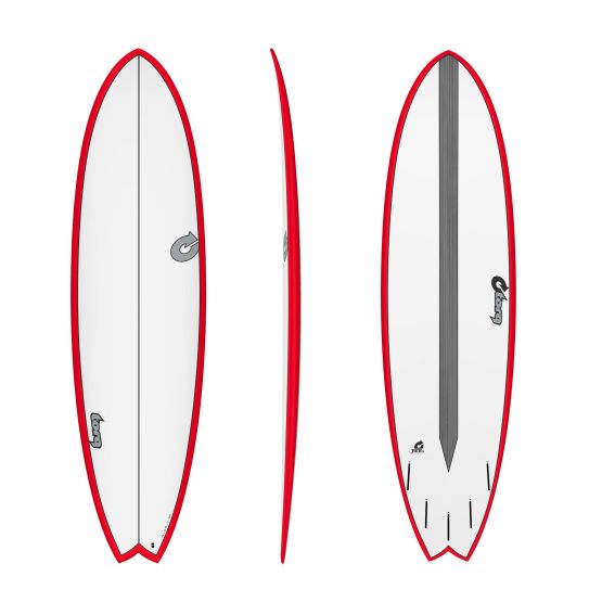 TORQ Surfboard Epoxy TET CS 7.2 Fish Carbon Red
