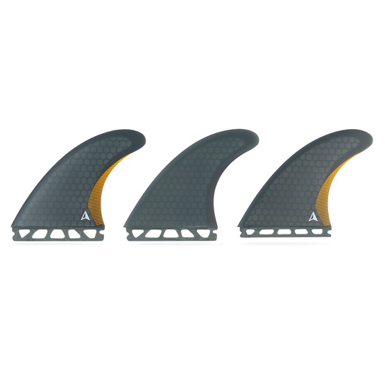 Surf fins set Roam Thruster Performer Large Futures box Smoke 4'7